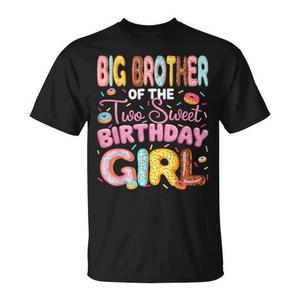 T-shirt con ciambella per il 2° compleanno della bambina, dolce regalo del fratello maggiore per la gemella di compleanno - Product Image 1