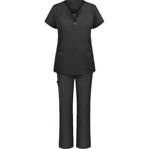 Ensemble d'uniformes d'hôpital à manches courtes en coton Spandex pour femmes - Product Image 2