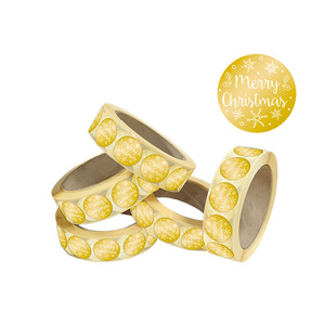 Etiqueta Circular 25x25mm Feliz Navidad 1000 piezas B2B - Product Image 1