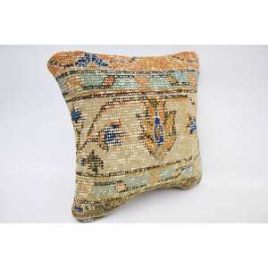 Almohada de retazos Kantha de lana Beige, 12x12 pulgadas, bordado, estampado cuadrado Floral Vintage, tejido para el hogar, sofá, suelo, Navidad - Product Image 2