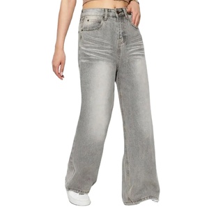Pantalones Vaqueros Transpirables para Mujer, Estilo Cargo Cómodo, con Múltiples Bolsillos, de Mezclilla de Algodón, Largos, para Damas, OEM - Product Image 5