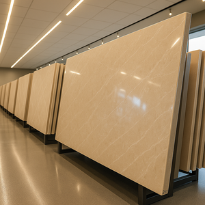 Dessus de vanité et comptoir de sol modernes en quartz Aura 20mm/30mm - Product Image 5