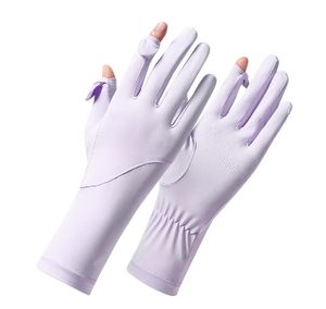 Gants de sport d'été en soie glacée respirants à écran tactile antidérapants avec protection UV unisexe - Product Image 6