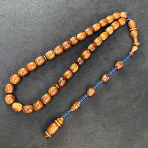 Rosario Musulmán de Madera Tasbih de 100 Cuentas, Ecológico, para Colgar en la Pared, Acabado Brillante, Diseño Duradero con Borla, Religioso - Product Image 3