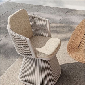 Muebles de aluminio y ratán combinados para proyecto de cafetería y hotel fabricados en Indonesia - Product Image 1