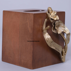 กล่องทิชชู่แผ่นเคลือบทองทำจากอลูมิเนียมทรงสี่เหลี่ยมอุปกรณ์ห้องน้ำที่น่าสนใจ - Product Image 6