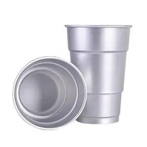 Environmental Custom Disposable Color Changing Party Cup Metal Tumbler Reusable Magic Aluminum Mug Beer Cups