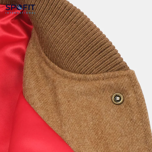 Chaqueta Universitaria de Béisbol con Parches de Chenilla Bordados, Chaqueta Deportiva Holgada de Invierno con Mangas de Cuero para Hombre - Product Image 4