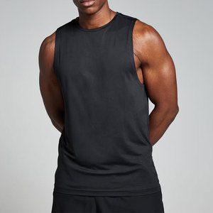 Camiseta sin mangas de cuello redondo de algodón 100% de alta calidad para hombre, chaleco transpirable sin mangas, cuello grueso, diseño de lavado ácido personalizado para verano - Product Image 1