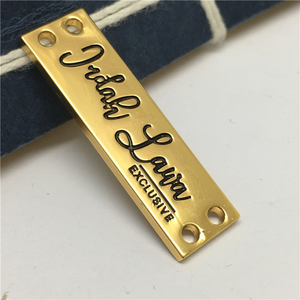 DIY Bag <b>Accessories</b> Zinc Alloy Cast Rectangular Logo Metal Tag with Paint Fill for <b>Handbag</b> Strap - Product Image 1