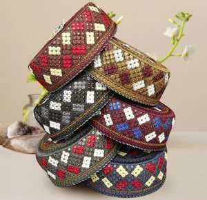 Chapeau Kufi afghan de qualité supérieure en gros, chapeau islamique traditionnel brodé dans divers styles, commandes en gros pour accessoires vestimentaires - Product Image 5