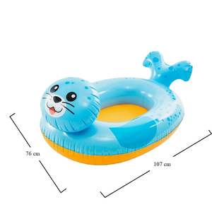 Intex 119x114cm blu arancione gommone con sigillo gonfiabile per bambini piscina galleggiante di sicurezza e galleggianti - Product Image 2