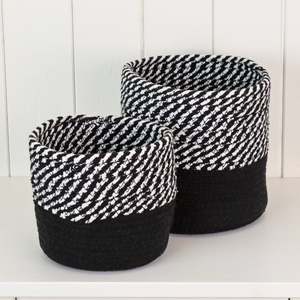 Precio competitivo, organizador de cuerda de algodón para ropa, cesta pequeña plegable para lavandería, almacenamiento grande para el hogar, cestas de cuerda de algodón - Product Image 3