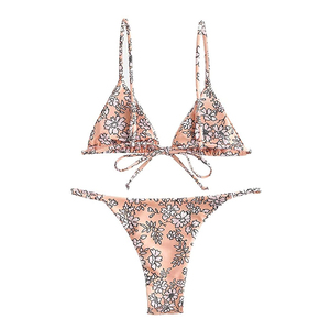 2025 nouveaux maillots de bain taille haute à la mode avec ensemble de bikini de plage vintage et vêtements de plage personnalisables OEM - Product Image 1