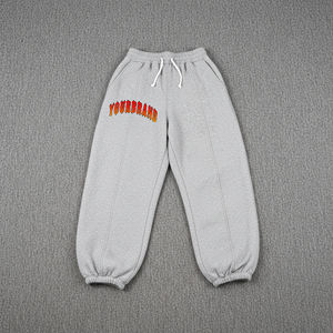 Pantalons de survêtement pour hommes en coton 100% de qualité supérieure, coupe ample, couleur unie, avec cordon de serrage, étiquette personnalisée en gros - Product Image 1