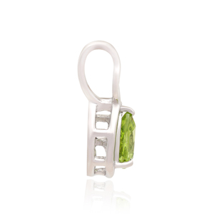 Handmade 925 Sterling Silver Pear Design <b>Pendant</b> Green <b>Peridot</b> Quartz Trendy Charm for Women's Engagement Wedding Party Banquet - Product Image 4