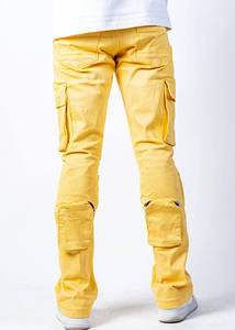 Hot Selling Unique Design Cargo <b>Flare</b> Style <b>Men's</b> Denim Pants Best Quality Cargo Pockets Denim <b>Jeans</b> Pants <b>For</b> <b>Men</b> - Product Image 2