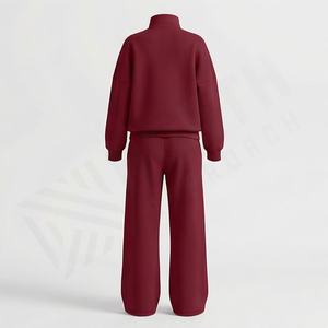 Streetwear Half <b>Zip</b> <b>Sweatshirt</b> Two Piece Flared Sweatpants Stacked Set Jogger Suit Outfits Women Tracksuit Casual Gym Clothing - Product Image 2
