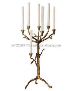 Candélabre européen en laiton au design classique, idéal pour les dîners officiels, les maisons vintage et les présentoirs de bougies de mariage - Product Image 5