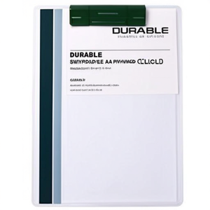 DURABLE A4 Polypropylene SwingClip <b>Clipboard</b> Green Clip Transparent Back Cover - Product Image 3