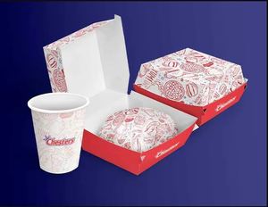 Boîte à hamburger en papier de qualité alimentaire en gros |   Boîtes à emporter pour la restauration rapide, robustes, durables et personnalisées - Product Image 1