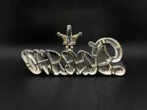 Colgante Personalizado con Inicial de Letra y Diamantes de Imitación Estilo Hip Hop - Product Image 5