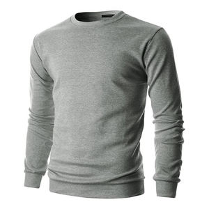 Diseñe su propia sudadera básica de manga larga para hombre, suéter de entrenamiento de ajuste holgado, Sudadera de cuello redondo, longitud de manga completa - Product Image 5