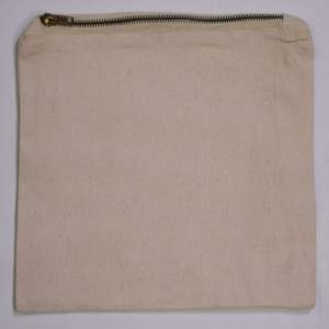 Vente à chaud de sac à fermeture éclair en toile écologique de luxe 100% coton Logo personnalisé pochette à crayons cosmétique de voyage sacs cadeaux recyclés chauds - Product Image 6