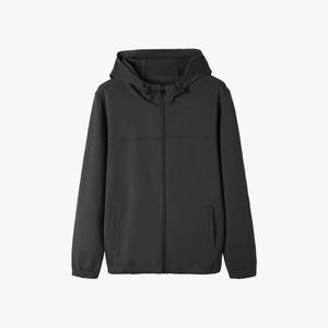 <b>Men's</b> 280g Thin AD Double-Sided Fabric <b>Zipper</b> Hoodies Casual <b>Cardigan</b> <b>Zipper</b> Shrink Hood Versatile Top Solid Pattern Hoodies - Product Image 4