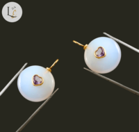 Colgante de Plata de Ley 925 con Incrustaciones de Calcedonia Azul Natural Redonda, Dijes Finos para Mujer, Fabricación de Joyería de Moda