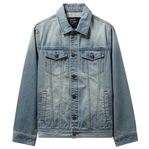 Veste en jean pour hommes 2025 Nouvel arrivage Veste en jean délavée personnalisée de haute qualité en gros Vestes en jean pour hommes - Product Image 1