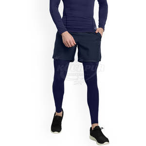 Leggings moulants avec logo personnalisé pour hommes Gym & Running Sport Fit Top Sale in Adults - Product Image 4