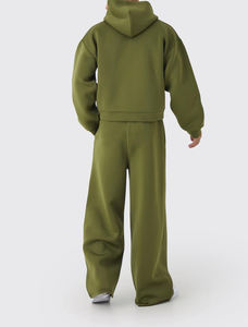 Conjunto Deportivo de Dos Piezas para Hombre, Sudadera con Capucha y Pantalones de Chándal de Felpa Técnica 100% Poliéster con Cremallera Completa - Product Image 6