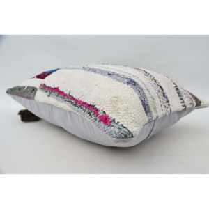 Almohada Kantha de retazos de lana multicolor, cojín decorativo de 16x24 pulgadas tejido con patrón Vintage - Product Image 5