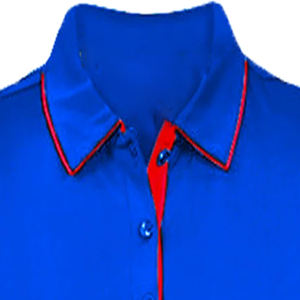 Chemise pour femme en coton respirant et écologique de style anglais à manches courtes avec logo personnalisé en relief sur le devant et tissage tricoté - Product Image 2