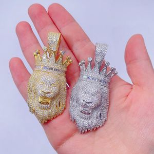 Colgante De León de plata esterlina-Iced Out Hip Hop Jewelry - Product Image 2