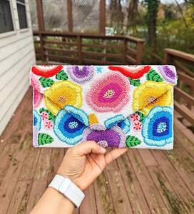 BRODERIE UNIQUE SACS MEILLEUR Style Bohème Broderie Travail Main Embrayage Sacs À Main Fantaisie Conception Doublure En Gros Perle De Mariage - Product Image 4