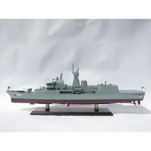 MODELO DE NAVIO DE BATALHA HMAS ANZAC FFH 150-MODELO DE NAVIO DE GUERRA DE MADEIRA DE ALTA QUALIDADE PARA DECORAÇÃO CASA