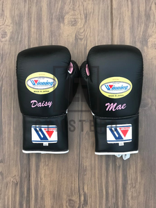 Sarung Tinju Berkualitas Tinggi, Kulit Asli, Model Laced Winning, Full Finger, Tali Pergelangan Tangan Adjustable dengan <span class=keywords><strong>Hook</strong></span> <span class=keywords><strong>Loop</strong></span>, untuk Bela Diri - Product Image 3