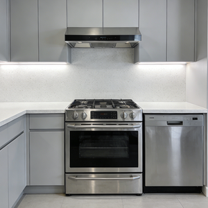 Four encastrable Hyxion personnalisé en verre trempé, double combustible, avec chariot à bonbons intégré et cuisinière à gaz pour cuisines de restaurant, appareil de <span class=keywords><strong>cuisson</strong></span> - Product Image 1