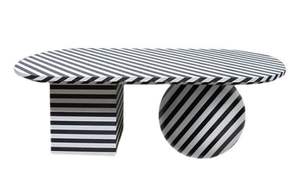 Table basse de mariage multifonctionnelle de luxe, design moderne, artisanale, avec incrustation d'os et motif nature morte, mobilier de maison de luxe - Product Image 3