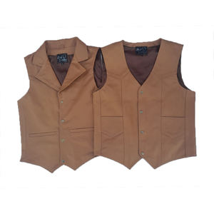 Chaleco elegante de color púrpura con decoración de botones Chaleco de cuero a prueba de viento para hombres - Product Image 4