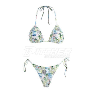 Ensembles de bikini écologiques respirants UPF 50 sur mesure avec impression de logo pour les marques de maillots de bain et les collections de villégiature - Product Image 1