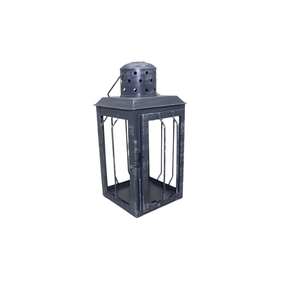 Lanterne en fer et en verre au design moderne, gris délavé, pour la décoration de la maison et de mariage, au prix de gros - Product Image 2