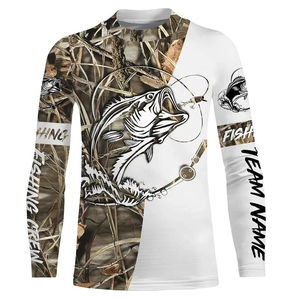 Vente en gros OEM unisexe maillot de pêche à manches longues tournoi pêche à capuche séchage rapide performance chemises de pêche - Product Image 5