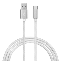 Cable de datos de sincronización de datos para iphone, nailon trenzado tipo C de carga rápida 2.1A, el más vendido