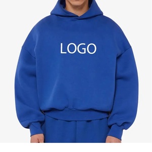 Sweat à capuche en molleton 100% coton 420 GSM pour homme, sweat-shirt confortable et surdimensionné, imprimé bouffant, solide - Product Image 1