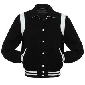 Logotipo personalizado Unisex Niños Varsity Béisbol Bomber Chaquetas Causal Slim Fit Botón Abajo Uniforme DE LA Universidad DE LA ESCUELA Sudaderas Casuales - Product Image 1