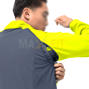 MAXFIT ENTERPRISES Veste d'hiver écologique grande taille pour hommes, tissu en toile imperméable, respirant, coupe-vent avec col montant - Product Image 3