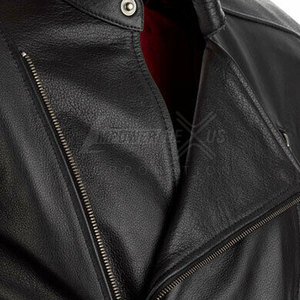 Cómoda chaqueta de moto para hombre de uso al aire libre cuero genuino ropa de moda más vendida chaqueta de moto para hombre - Product Image 5